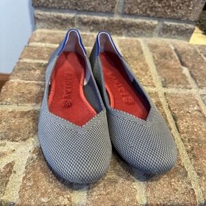 Rothy's Womens Pebble Grey Slip On Round Toe Flat Shoes Gray Ballet Sz 8 #122